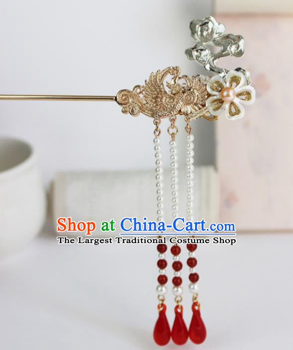 Chinese Ancient Handmade Palace Hanfu Tassel Hairpins Hair Accessories Hair Clip for Women