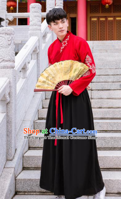 Chinese Ancient Traditional Han Dynasty Swordsman Costumes for Men