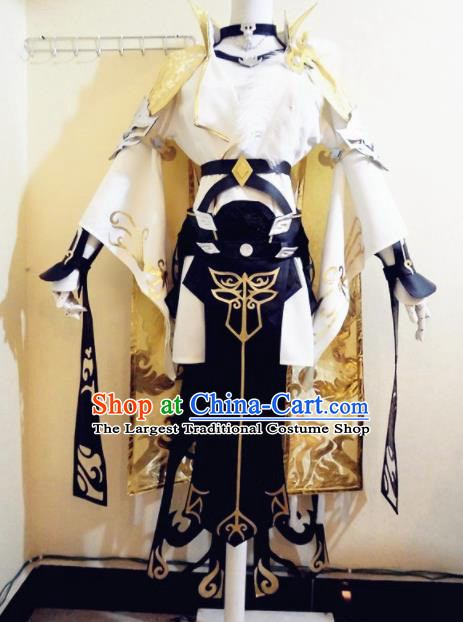 Asian Chinese Cosplay Female Castellan Swordsman Costume Ancient Young Lady Clothing for Women