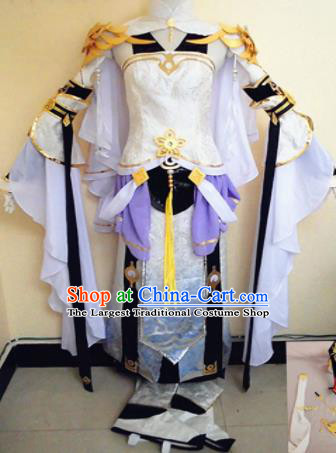 Asian Chinese Cosplay Female Warrior Knight Costume Ancient Swordsman Clothing for Women