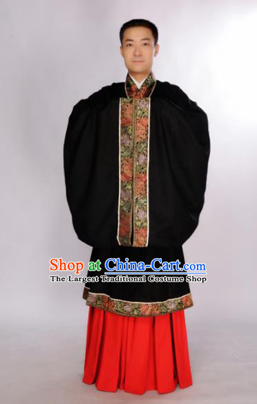 Chinese Traditional Han Dynasty Scholar Costumes Ancient Minister Robe for Men