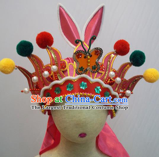 Traditional Chinese Beijing Opera Hat Hair Accessories Female General Headwear for Kids