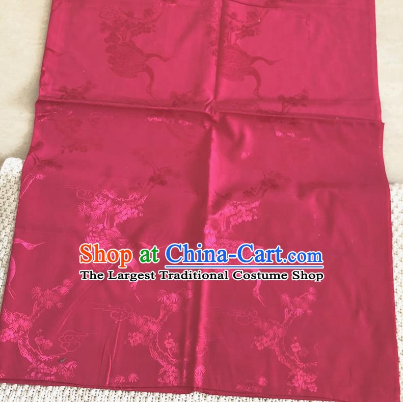 Asian Chinese Traditional Fabric Swan Pattern Rosy Brocade