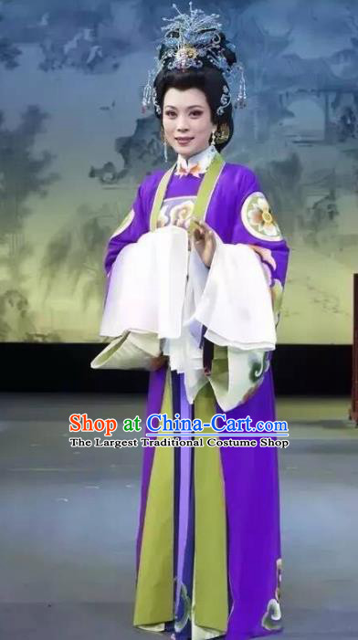 Chinese Beijing Opera Pantaloon Embroidered Costume Ancient Dowager Countess Hanfu Dress for Women