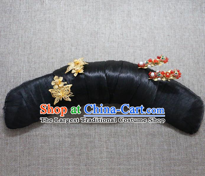 Chinese Ancient Qing Dynasty Palace Lady Hair Accessories Hairpins and Wigs for Women