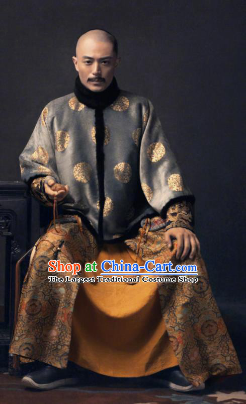 Ancient TV Ruyi Royal Love in the Palace Chinese Qing Dynasty Emperor Embroidered Costumes for Men