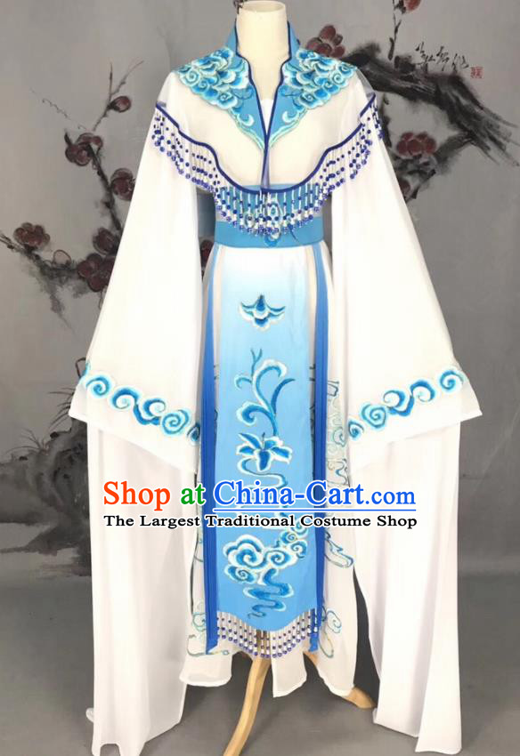 Chinese Traditional Beijing Opera White Hanfu Dress Peking Opera Actress Costume for Rich