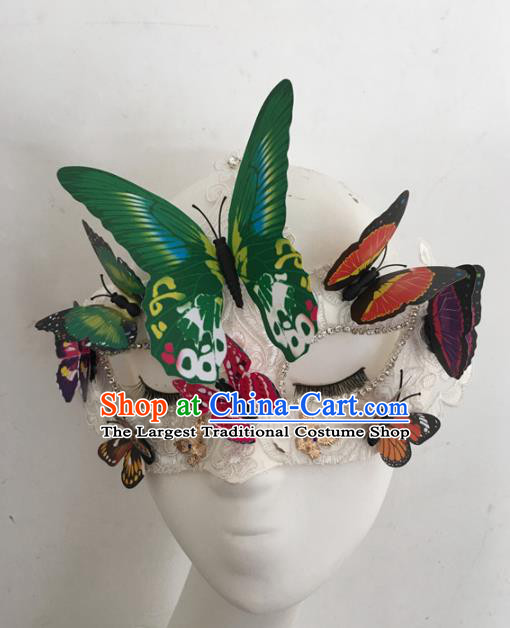 Halloween Stage Accessories Brazilian Carnival Fancy Ball Butterfly Face Mask for Women