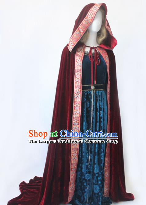 Top Grade Halloween Costumes Fancy Ball Cosplay Fairy Princess Red Cloak for Women