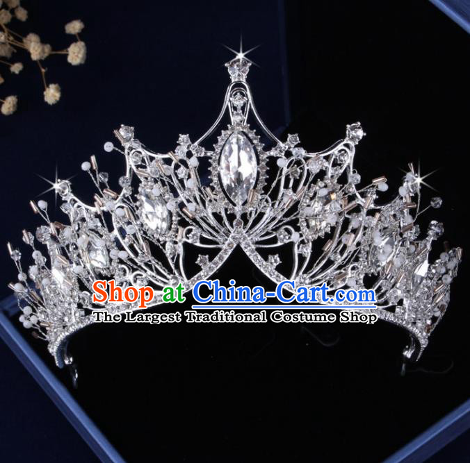 Top Grade Gothic Hair Accessories Catwalks Princess Crystal Royal Crown for Women