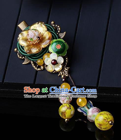 Chinese Traditional Hair Accessories National Hanfu Golden Peony Hair Stick for Women