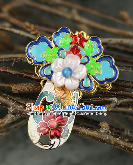 Chinese Traditional Cloisonne Brooch Traditional Classical Hanfu Jewelry Accessories for Women