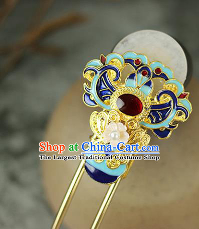 Handmade Chinese Traditional Cloisonne Peony Hairpins Traditional Classical Hanfu Hair Accessories for Women