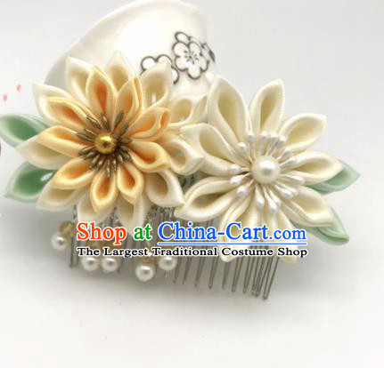 Asian Japanese Traditional Handmade Hair Comb Japan Classical Kimono Hair Accessories for Women