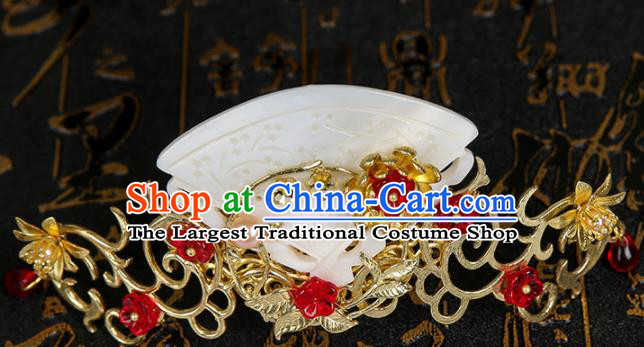 Chinese Ancient Traditional Hanfu Shell Hair Crown Hairpins Handmade Classical Hair Accessories for Women