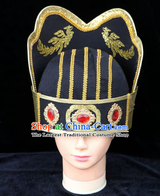 Traditional Chinese Beijing Opera Scholar Hair Accessories Peking Opera Niche Black Hat for Men