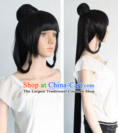 Chinese Ancient Cosplay Palace Wigs Traditional Princess Chignon Handmade Wig Sheath