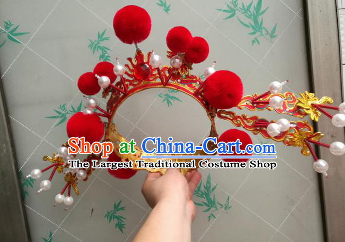 Traditional Chinese Beijing Opera Takefu Helmet Peking Opera Hair Accessories Hat for Men