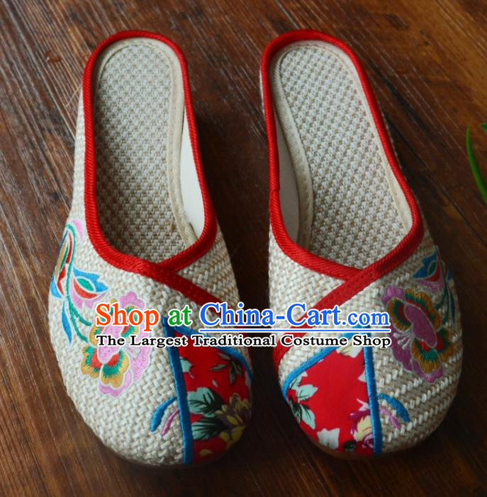 Chinese Traditional Hanfu Shoes Ancient Princess Shoes Embroidered Slippers for Women