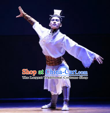 Chinese Traditional Classical Dance Costumes Drama Performance Li Bai Hanfu Clothing for Men