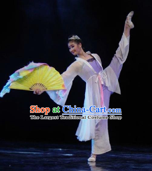 Chinese Traditional Folk Fan Dance Costumes Group Dance Stage Performance Clothing for Women