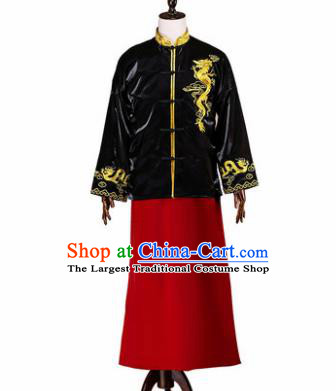 Chinese Traditional Wedding Costumes Ancient Bridegroom Tang Suit Mandarin Jacket Long Robe for Men