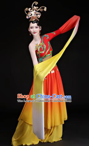 Chinese Traditional Classical Dance Costumes Umbrella Dance Dress for Women