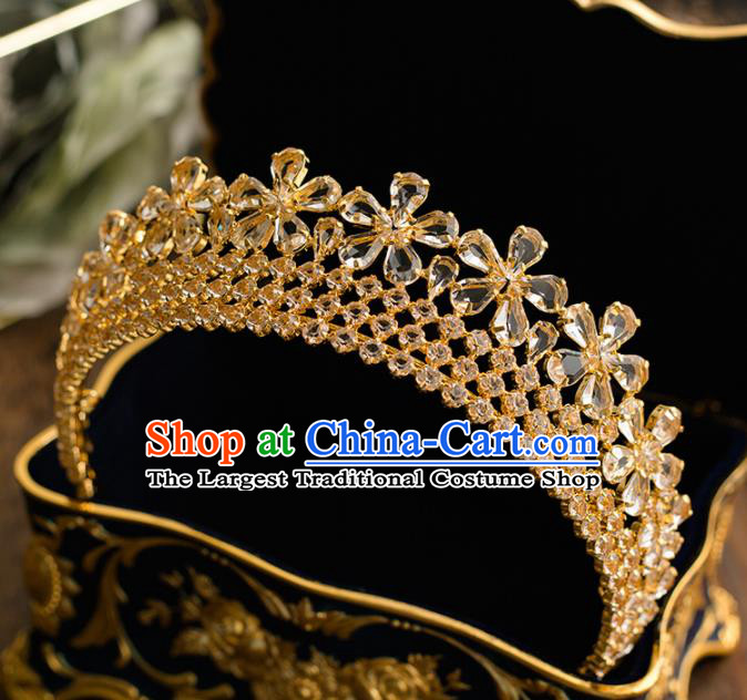 Top Grade Wedding Bride Hair Accessories Princess Handmade Royal Crown Headwear for Women