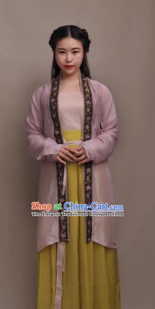 Chinese Ancient Young Lady Hanfu Dress Traditional Song Dynasty Historical Costumes for Women