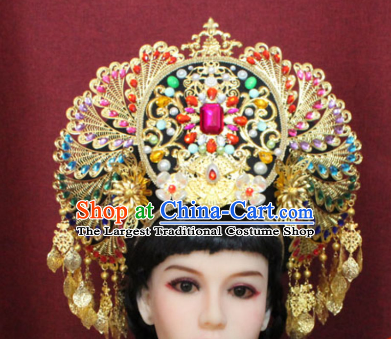 Top Traditional Thailand Empress Imperial Crown Hair Accessories Princess Headwear