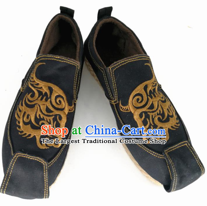 Chinese Traditional Martial Arts Shoes Kung Fu Shoes Black Shoes for Men