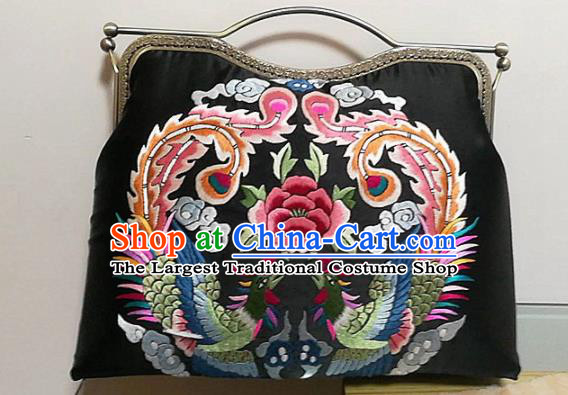 Chinese Traditional Embroidered Phoenix Bag Handmade Embroidery Craft