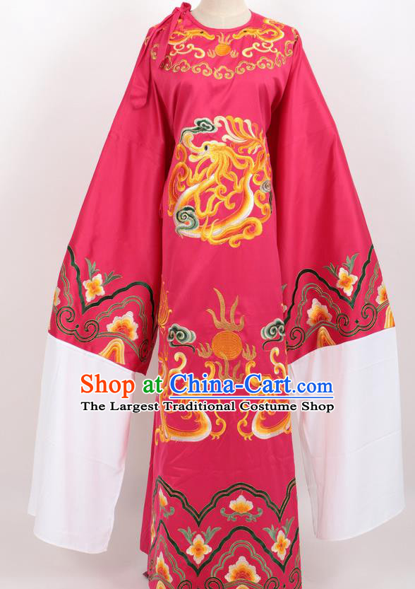 Professional Chinese Traditional Beijing Opera Niche Rosy Ceremonial Robe Ancient Number One Scholar Costume for Men