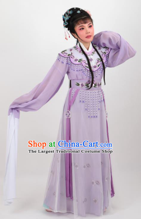 Chinese Traditional Professional Beijing Opera Diva Costumes Ancient Imperial Consort Purple Dress for Women