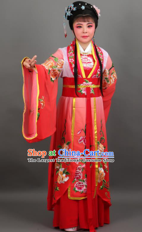 Chinese Traditional Peking Opera Diva Empress Red Dress Ancient Court Queen Costume for Women