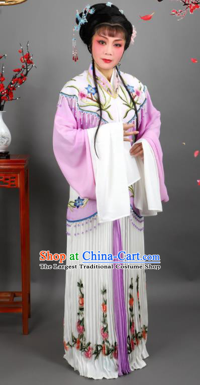 Professional Chinese Traditional Peking Opera Diva Purple Dress Ancient Palace Princess Costume for Women