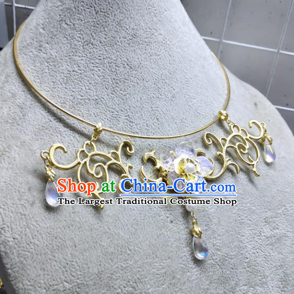 Chinese Traditional Hanfu Necklace Accessories Ancient Princess Necklet for Women