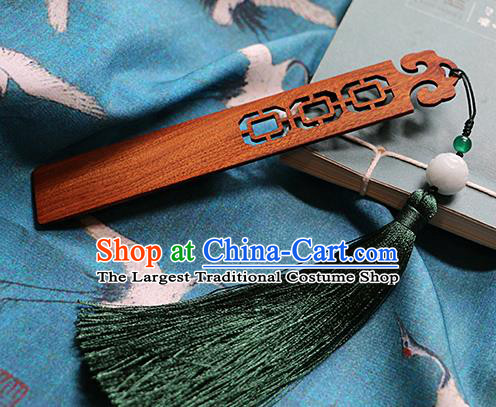 Chinese Traditional Rosewood Bookmark Ancient Wood Label