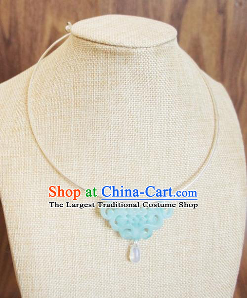 Chinese Traditional Hanfu Jewelry Accessories Ancient Ming Dynasty Princess Necklace for Women