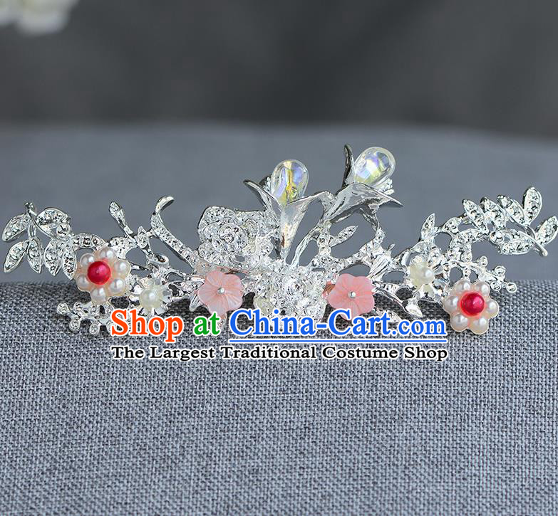 Chinese Ancient Tang Dynasty Princess Crystal Hair Clip Hairpins Traditional Hanfu Court Hair Accessories for Women