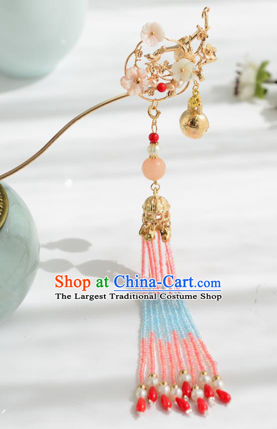 Chinese Ancient Tang Dynasty Princess Hair Clip Tassel Hairpins Traditional Hanfu Court Hair Accessories for Women