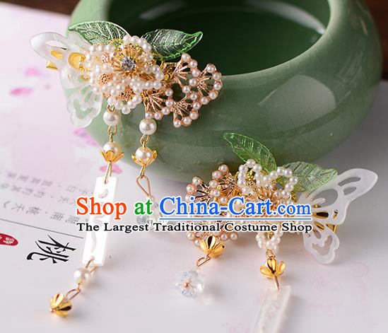 Chinese Ancient Ming Dynasty Princess Pine Hair Claws Hairpins Traditional Hanfu Court Hair Accessories for Women