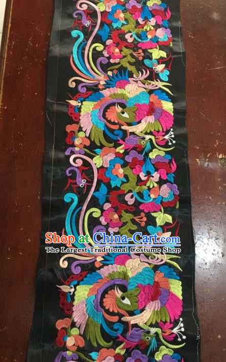 Chinese Traditional Embroidery Cloth Accessories National Embroidered Phoenix Peony Dress Patch