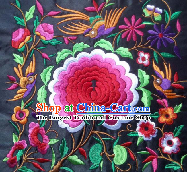 Chinese Traditional National Embroidered Peony Applique Dress Patch Embroidery Cloth Accessories