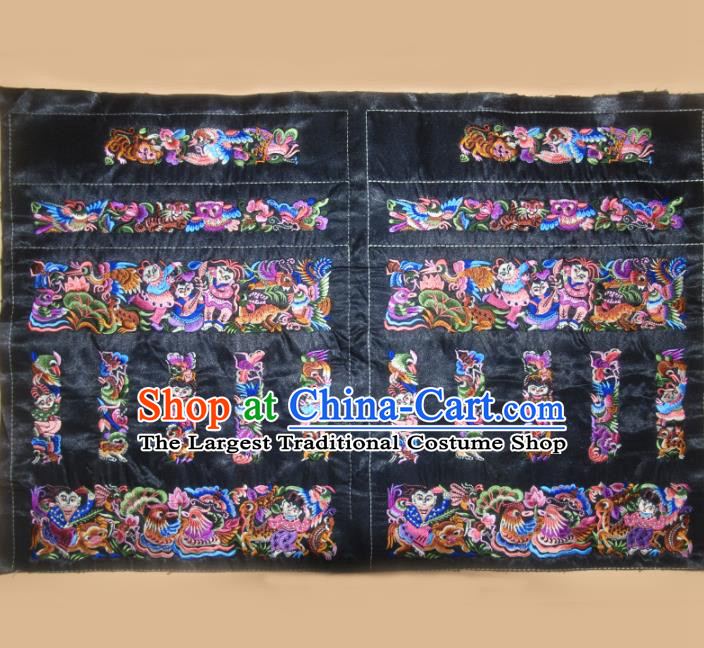 Chinese Traditional Embroidered Purple Mandarin Duck Applique National Dress Patch Embroidery Cloth Accessories