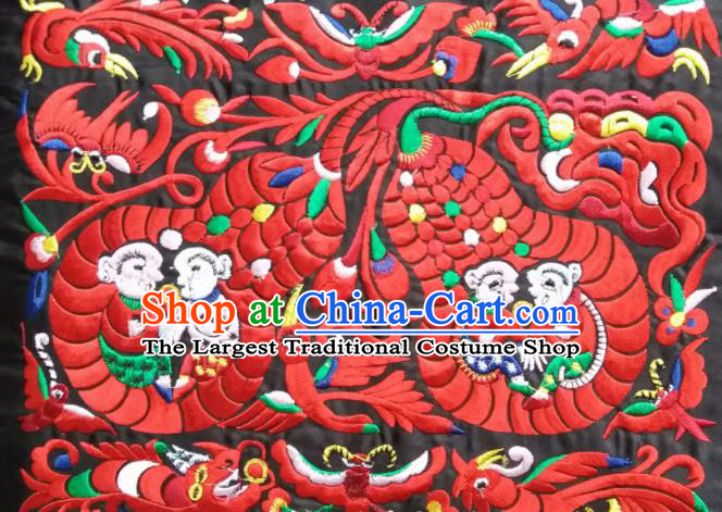 Chinese Traditional Embroidered Calabash Applique National Dress Patch Embroidery Cloth Accessories