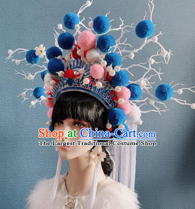 Traditional Chinese Deluxe Phoenix Coronet Hair Accessories Halloween Stage Show Headdress for Women