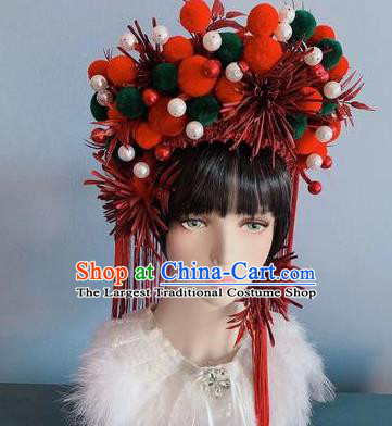 Traditional Chinese Deluxe Phoenix Coronet Hair Accessories Halloween Stage Show Headdress for Women