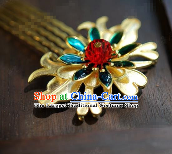 Traditional Chinese Handmade Court Hairpins Hair Accessories Ancient Hanfu Blueing Hair Combs for Women