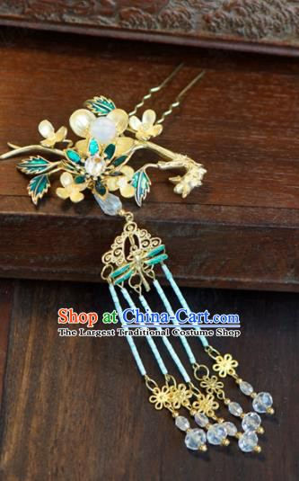 Traditional Chinese Ancient Bride Hair Clip Hanfu Court Queen Hairpins Handmade Hair Accessories for Women